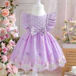 فستان جاكار متطور مزين بفراشة 