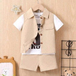 مجموعة 3 قطع طقم للاولاد الصغار