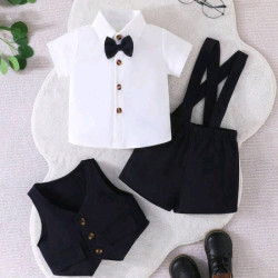 طقم بدلة صيفية للاطفال الرضع تتكون من 3 قطع