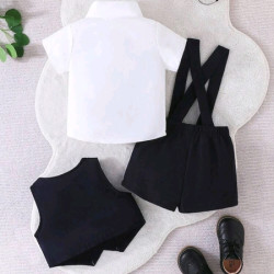 طقم بدلة صيفية للاطفال الرضع تتكون من 3 قطع