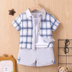 شميز وشورت للأولاد الصغار 2 قطعة 