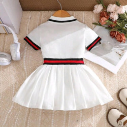 فستان باكمام قصيرة للبنات الرضع