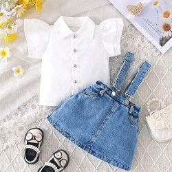 طقم بنات رضع قطعتين 