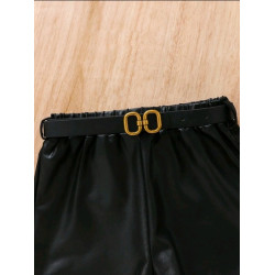 قطعتين بلوزة بأكمام كاب وطباعة ريترو