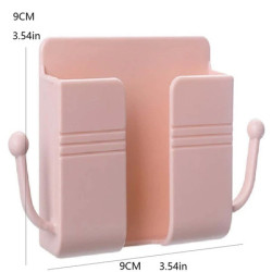 حامل جداري بلاصق للجوال والريموت بألوان عشوائية