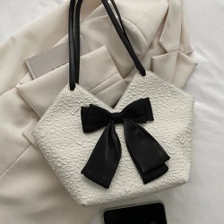 حقيبة كتف مزخرف بعقدة الفراشة 