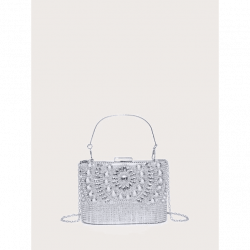 حقيبة مناسبات مرصعة باحجار الراين اللماع 