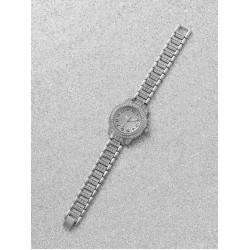 ساعات كوارتز و 5 قطع طقم مجوهرات فضية 