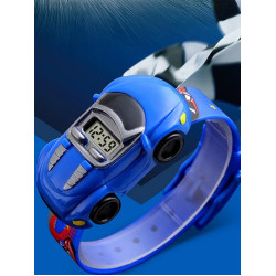 ساعة أطفال رقمية بشكل سيارة