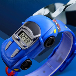 ساعة أطفال رقمية بشكل سيارة