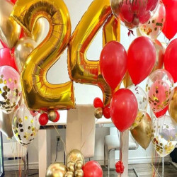 بالونات زخارف الوان مختلطة 120 قطعة