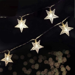 مصابيح سلسلة النجوم تعمل بالبطارية، 40 لمبة ليد على شكل نجوم صغيرة دافئ، ديكور داخلي وخارجي لغرفة الأطفال والحائط وغرفة النوم