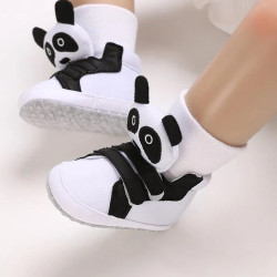 جزمة مواليد برقبة طويلة بشكل الباندا