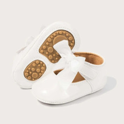 احذية بنات صغار ابيض برباط فيونكة